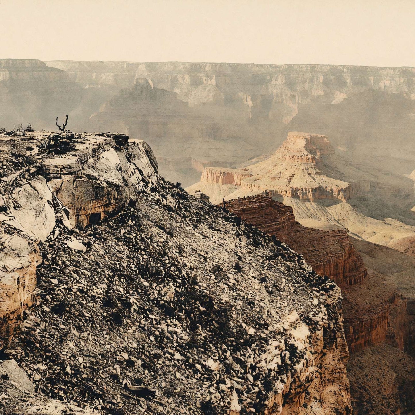 Sunset from Bright Angel Hotel Grand Canyon in 1908 Vintage Print (7 Sizes)