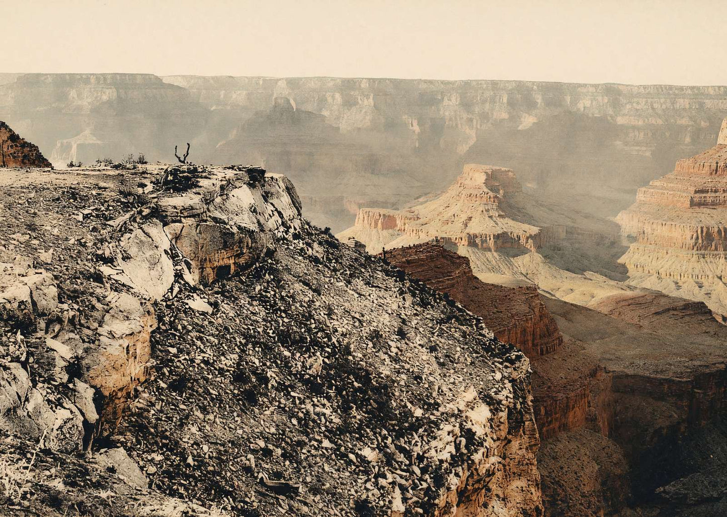 Sunset from Bright Angel Hotel Grand Canyon in 1908 Vintage Print (7 Sizes)