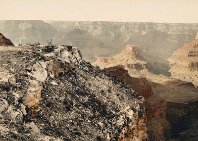 Sunset from Bright Angel Hotel Grand Canyon in 1908 Vintage Print (7 Sizes)