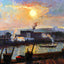 Sunset, Rouen Art Print 1898 Painting by Camille Pissarro (6 Sizes) - Restored