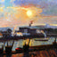 Sunset, Rouen Art Print 1898 Painting by Camille Pissarro (6 Sizes) - Restored