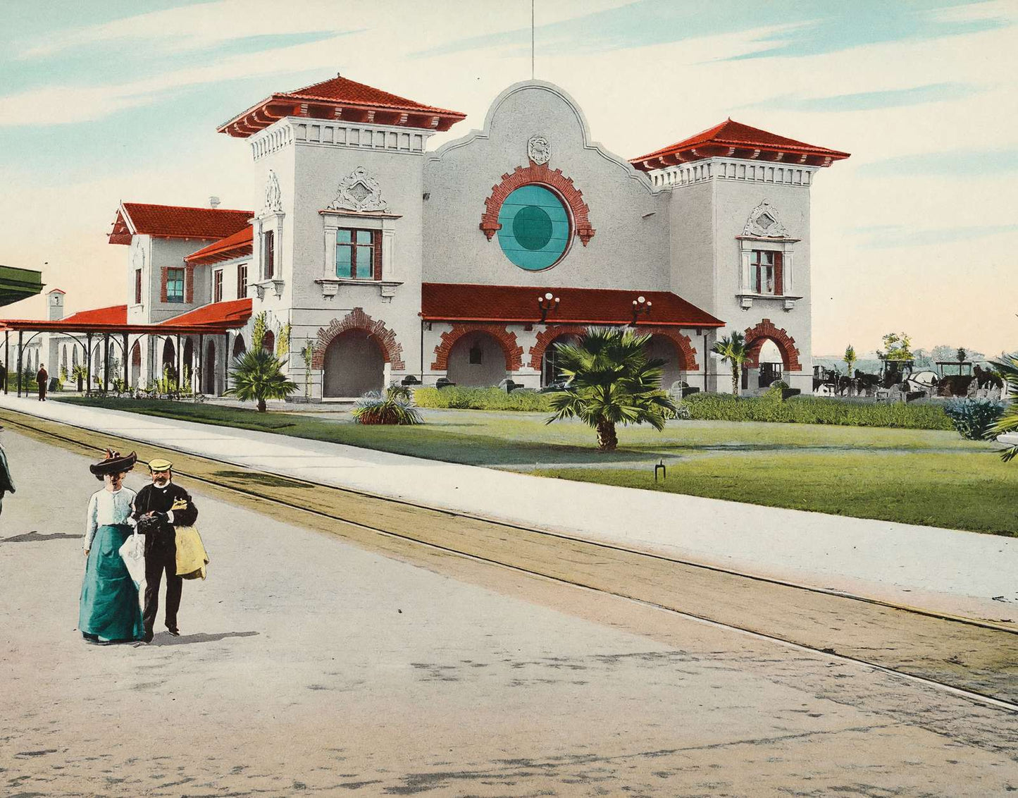 Sunset Depot San Antonio in 1906 Vintage Print (7 Sizes) - Premium Print