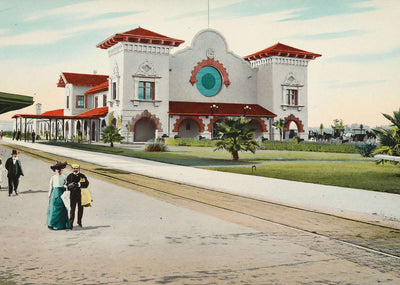 Sunset Depot San Antonio in 1906 Vintage Print (7 Sizes) - Premium Print