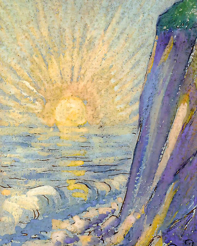 Sunrise on the Sea Painting by Camille Pissarro 8x10" Art Print (Premium Print)