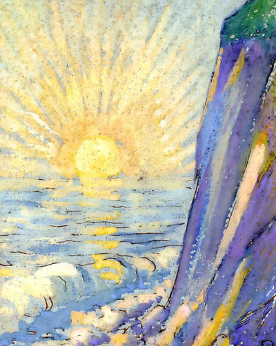 Sunrise on the Sea art print by Camille Pissarro (1883)