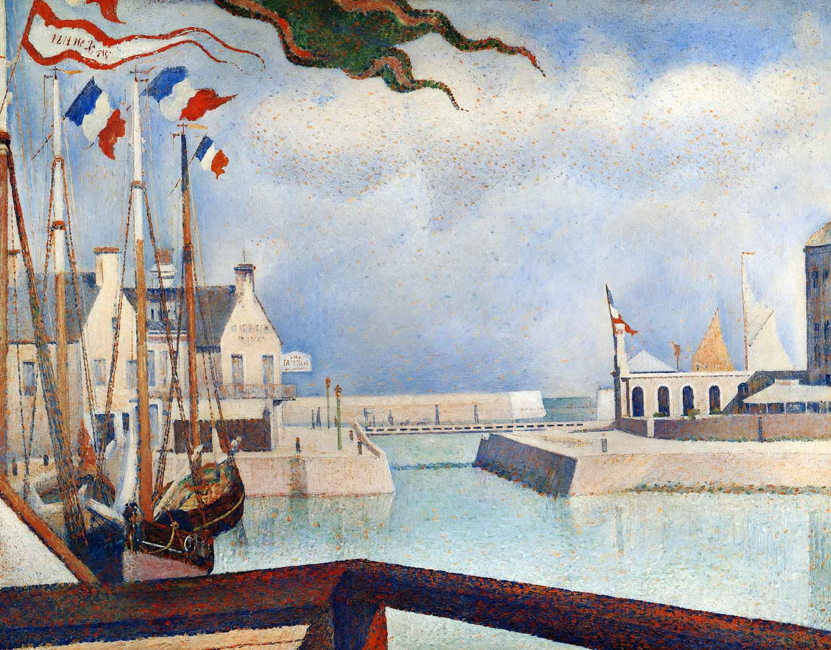 Sunday at Port-En-Bessin 1888 Painting by Georges Seurat Art Print (6 Sizes)