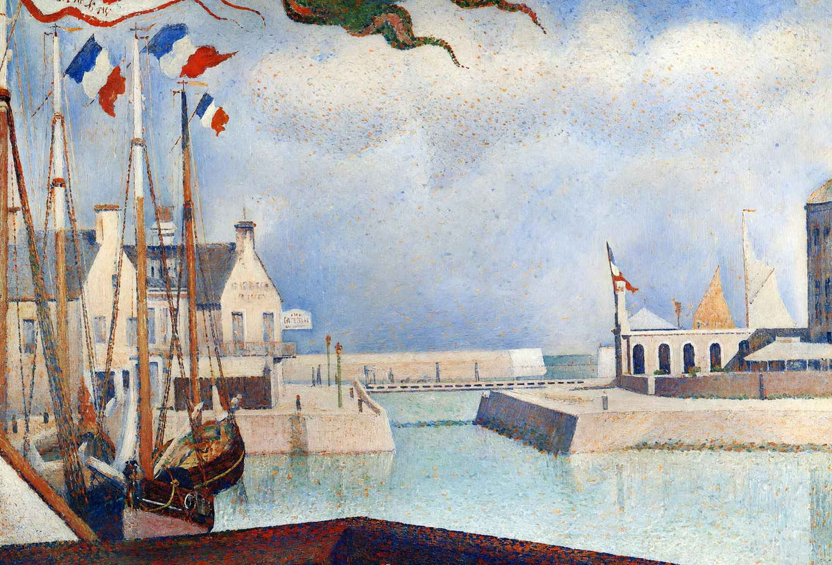 Sunday at Port-En-Bessin 1888 Painting by Georges Seurat Art Print (6 Sizes)