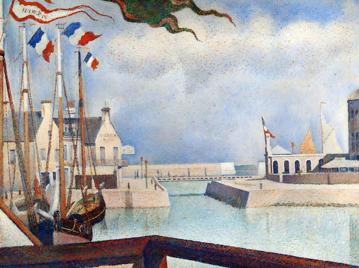 Sunday at Port-En-Bessin 1888 Painting by Georges Seurat Art Print (6 Sizes)