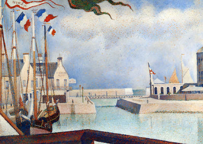Sunday at Port-En-Bessin 1888 Painting by Georges Seurat Art Print (6 Sizes)