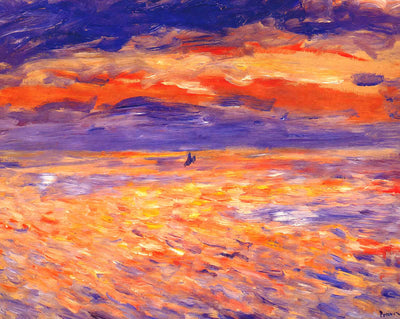 Sunset at Sea fine art print by Pierre-Auguste Renoir (1879)