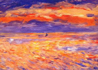 Sunset at Sea 1879 Painting by Pierre-Auguste Renoir Art Print (6 Sizes)