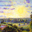 Sunset at Eragny 1890 Painting by Camille Pissarro Art Print (6 Sizes)