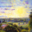 Sunset at Eragny 1890 Painting by Camille Pissarro Art Print (6 Sizes)