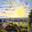 Sunset at Eragny fine art print by Camille Pissarro (1890)