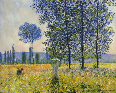 Sunlight Effect under the Poplars art print by Claude Monet (1887)