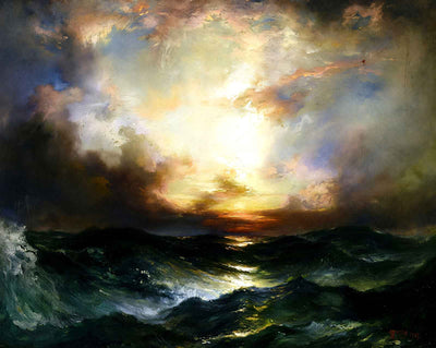 Sunrise at Mid-Ocean art print by Thomas Moran (1907)
