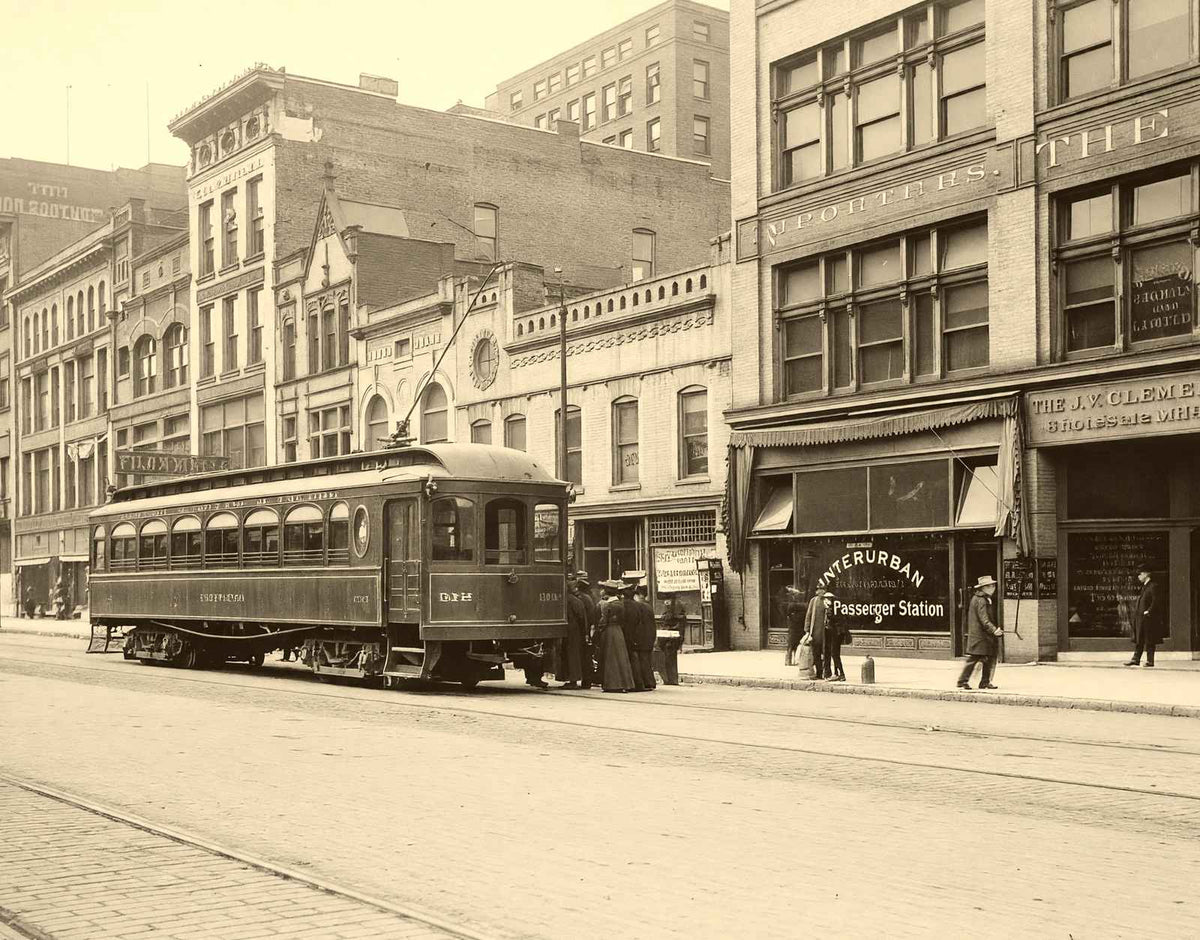Superior Street Toledo Ohio in 1905 Vintage Print (7 Sizes) - Restored