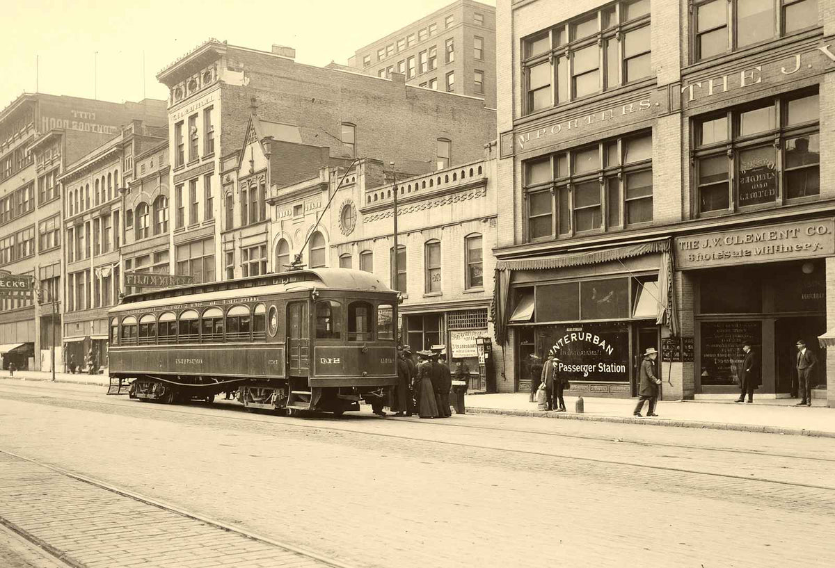 Superior Street Toledo Ohio in 1905 Vintage Print (7 Sizes) - Restored