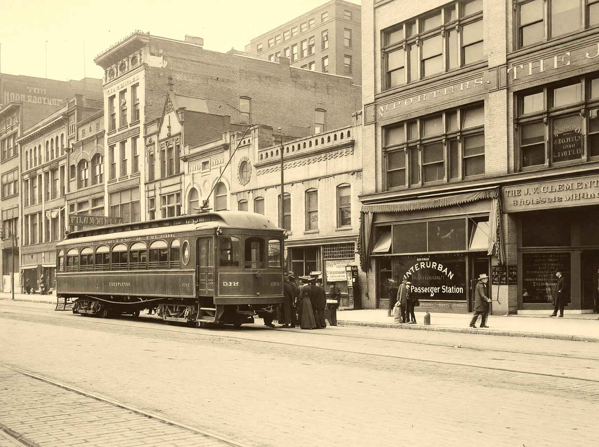 Superior Street Toledo Ohio in 1905 Vintage Print (7 Sizes) - Restored
