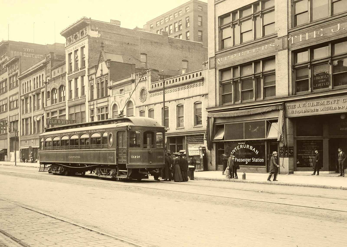 Superior Street Toledo Ohio in 1905 Vintage Print (7 Sizes) - Restored