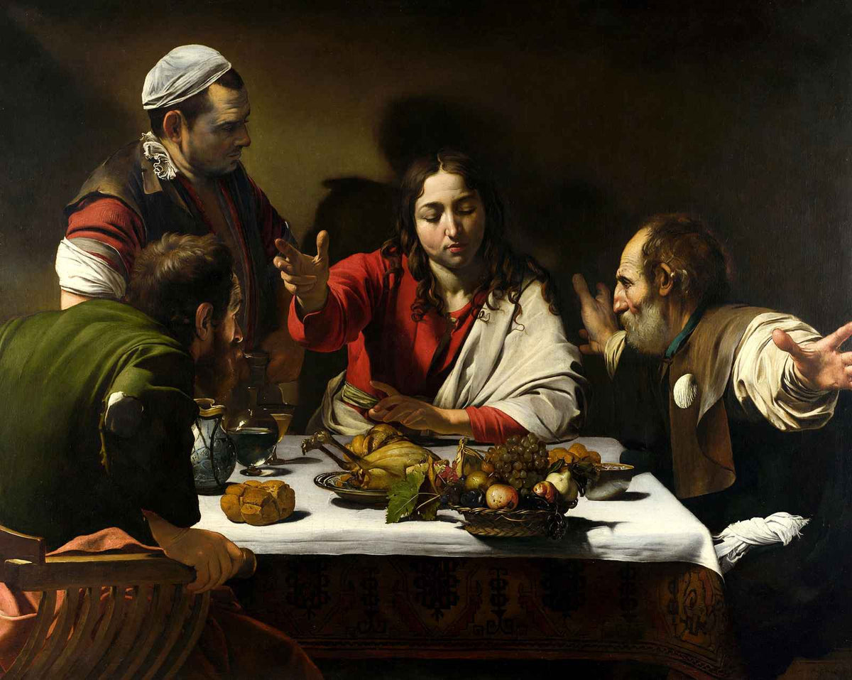 Supper at Emmaus art print by Caravaggio