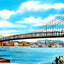 Suspension Bridge Cincinnati in 1906 Vintage Print (7 Sizes) - Acid Free