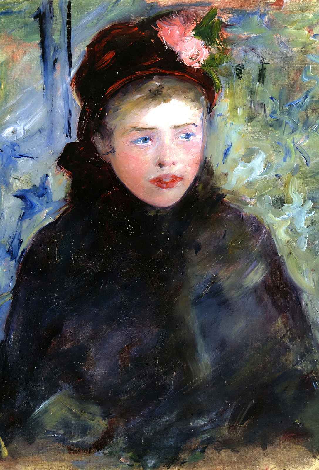 Susan in a Toque Trimmed with Two Roses 1881 by Mary Cassatt Art Print (6 Sizes)