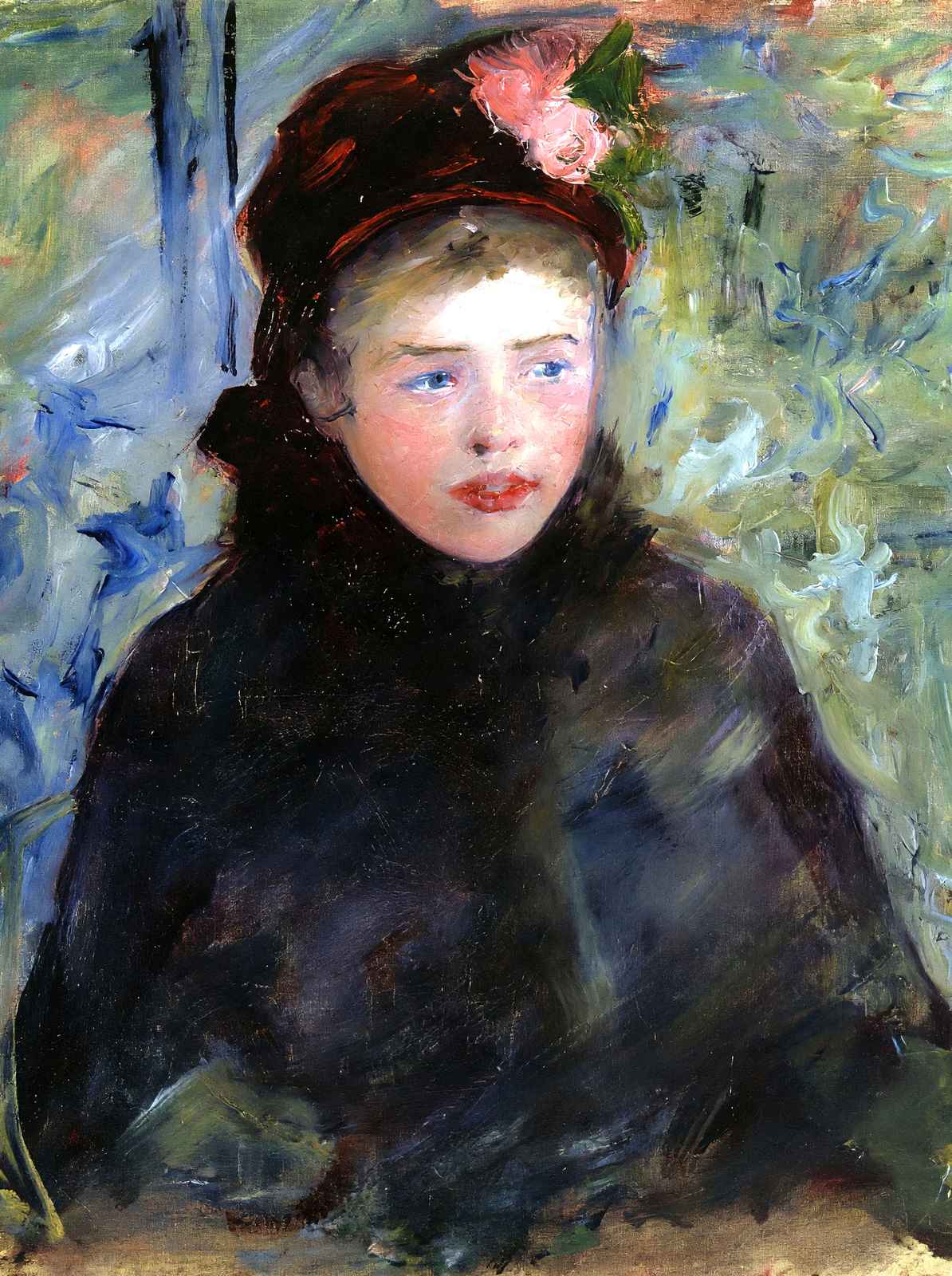 Susan in a Toque Trimmed with Two Roses 1881 by Mary Cassatt Art Print (6 Sizes)
