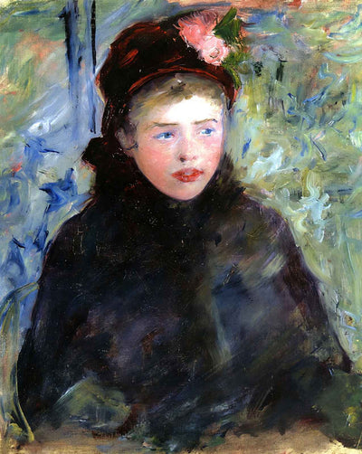 Susan in a Toque Trimmed with Two Roses painting print by Mary Cassatt (1881)