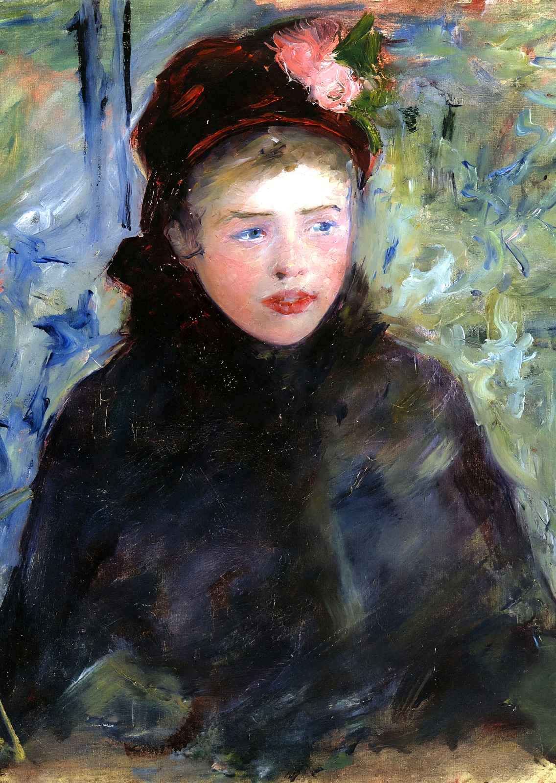 Susan in a Toque Trimmed with Two Roses 1881 by Mary Cassatt Art Print (6 Sizes)