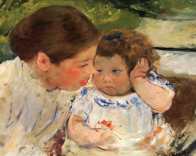 Susan Comforting the Baby (No.1) painting by Mary Cassatt (1881)