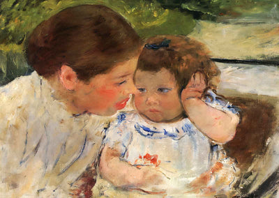 Susan Comforting the Baby (No.1) Art Print 1881 by Mary Cassatt (6 Sizes)