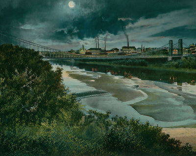 Suspension Bridge Night View