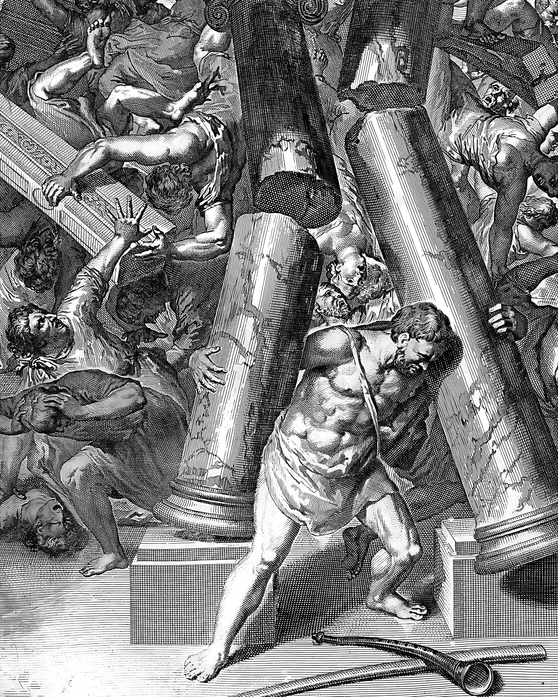 Samson Strengthen Me Once More 8x10" Vintage Bible Art Reproduction