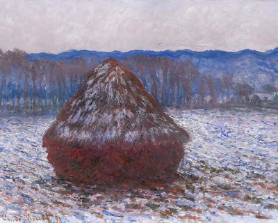Stack of Wheat Painting by Claude Monet 8x10" Art Print