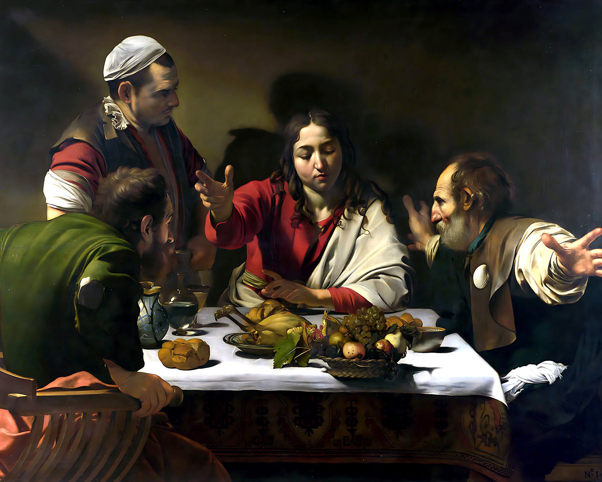 Supper at Emmaus Painting by Caravaggio 8x10" Bible Art Print - Jesus