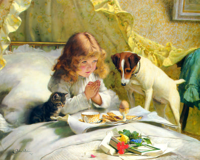 Suspense Painting by Charles Burton Barber 8x10" Premium Art Print