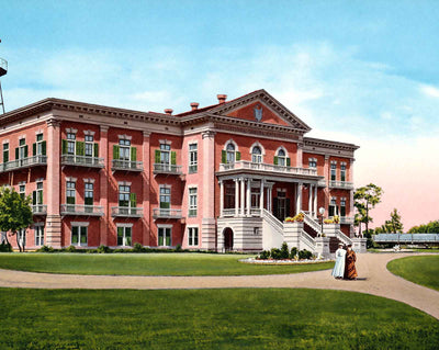 Spanish Sanatorium in Tampa in 1905 vintage print
