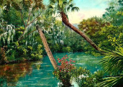 Upper Anclote River Tarpon Springs FL in 1909 Art Print (7 Sizes)