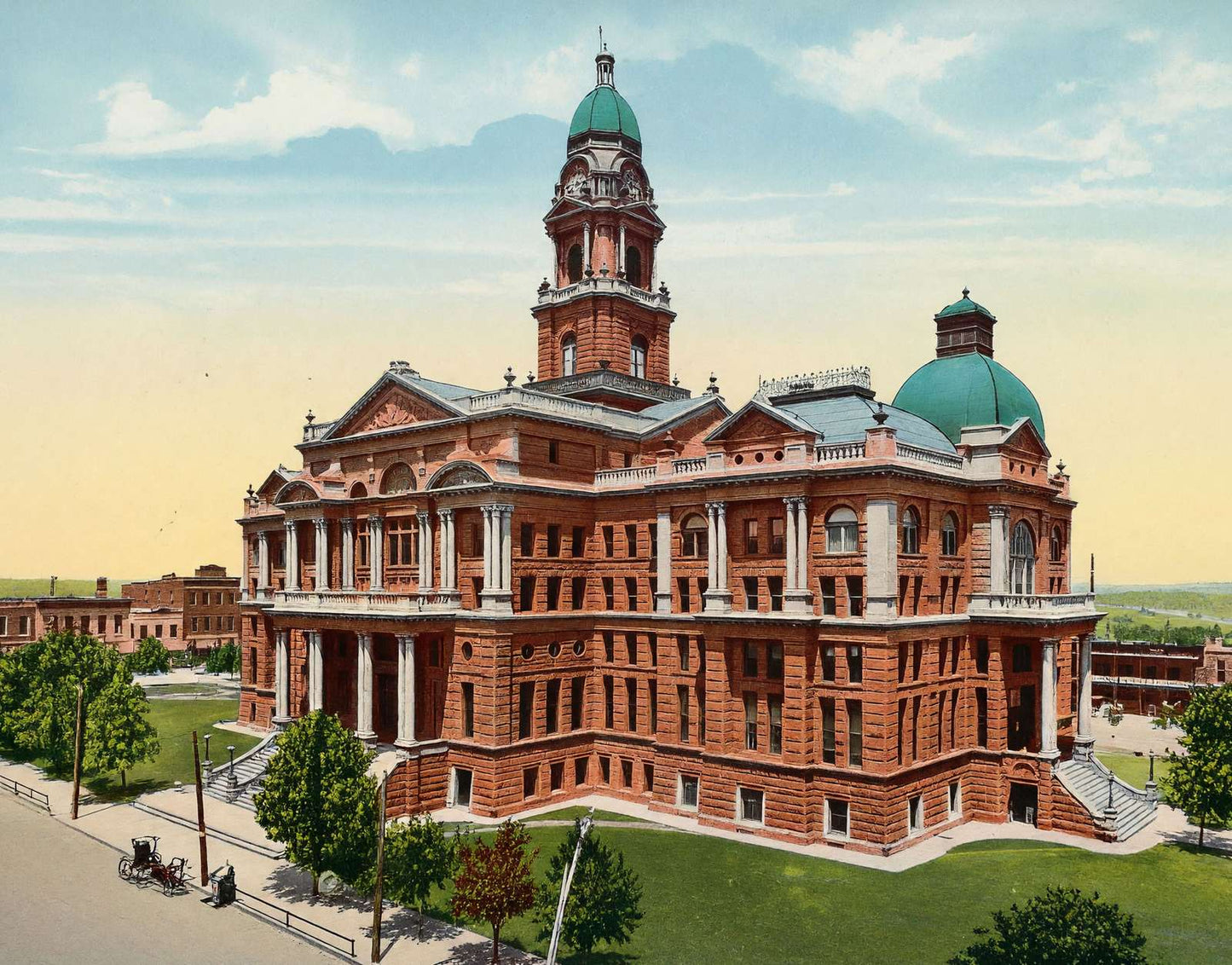 Tarrant County Court House Fort Worth in 1906 Vintage Print (7 Sizes)