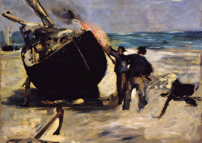Tarring the Boat Fine Art Print 1873 Painting by Edouard Manet (6 Sizes)