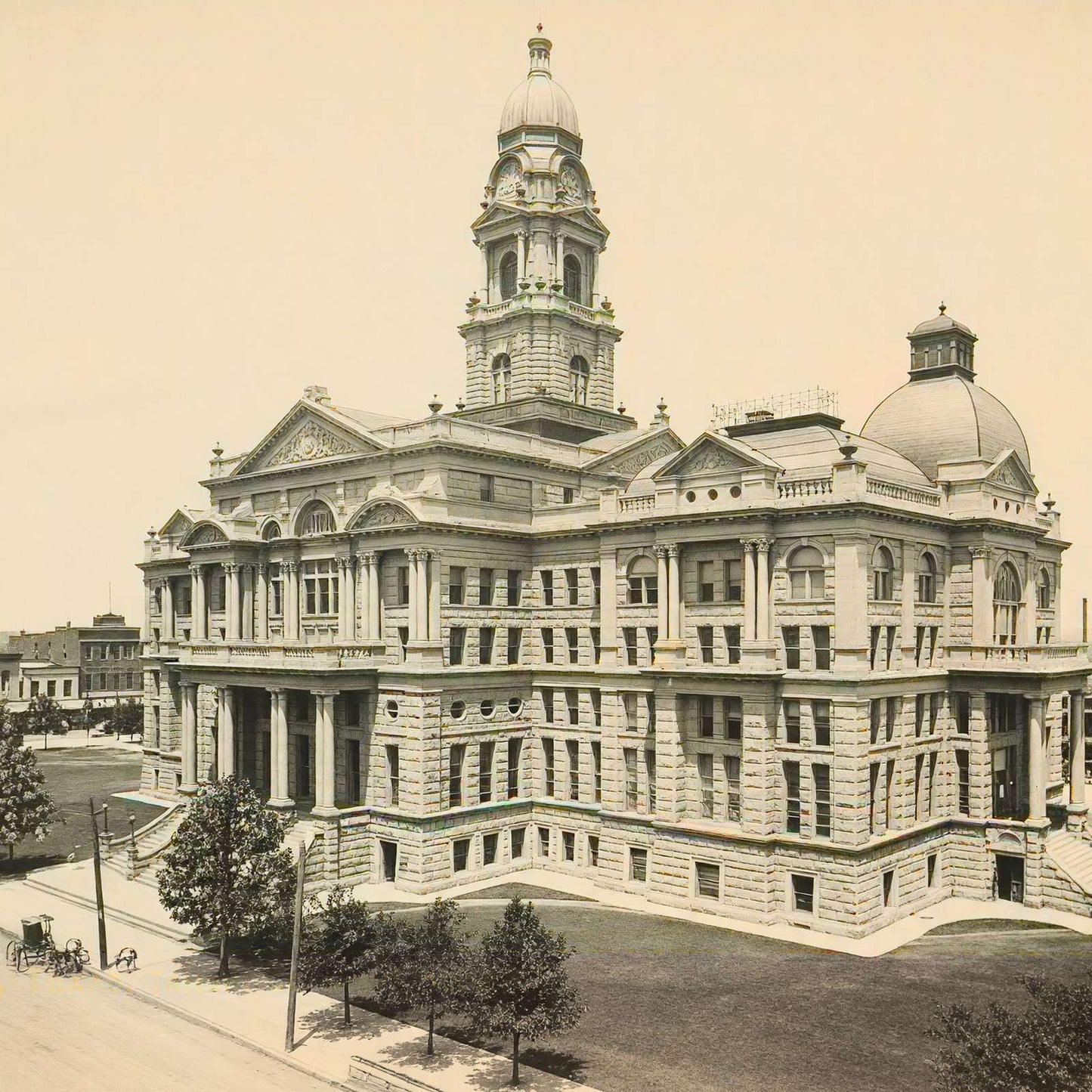 Tarrant County Court House Fort Worth 1907 Vintage Print (7 Sizes) - Acid Free