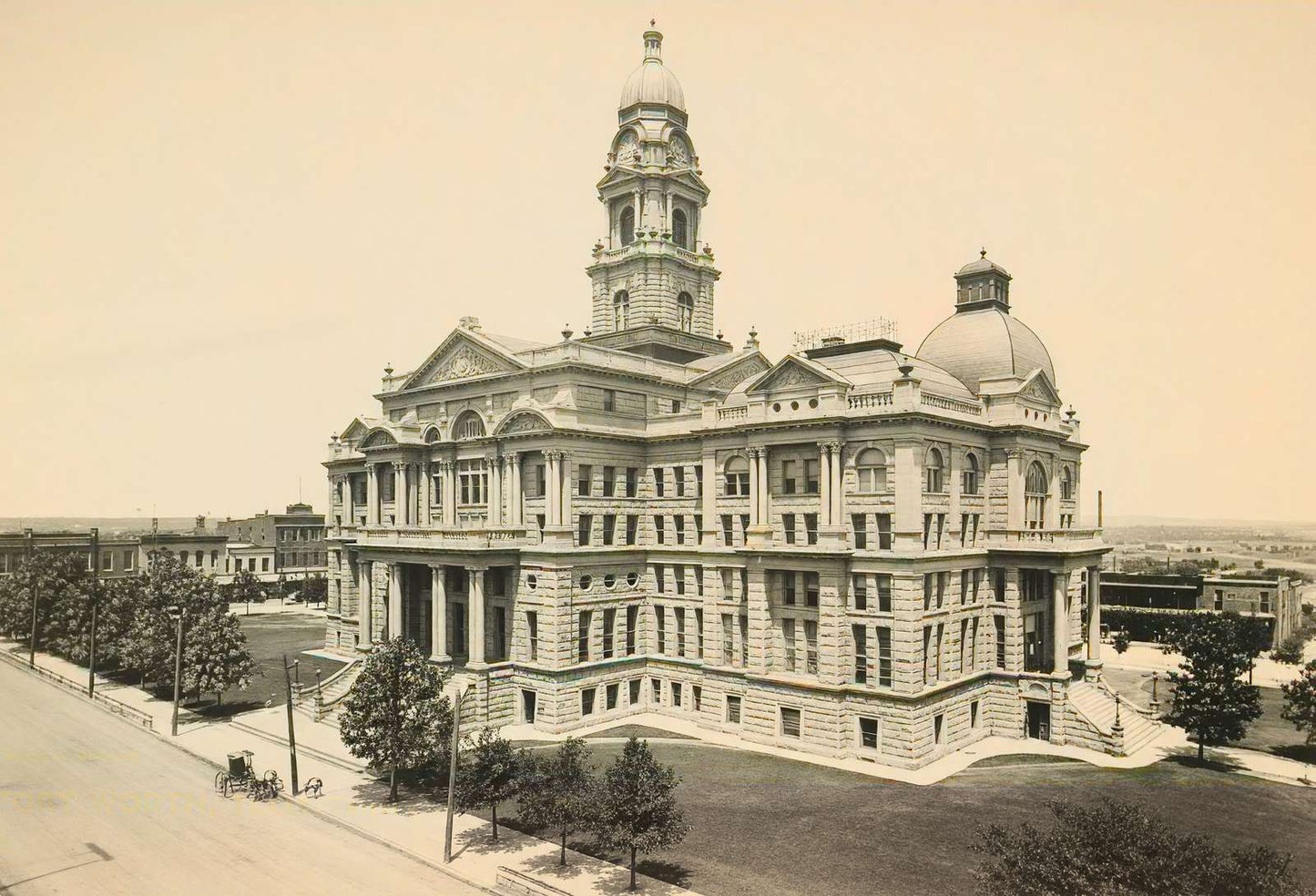 Tarrant County Court House Fort Worth 1907 Vintage Print (7 Sizes) - Acid Free