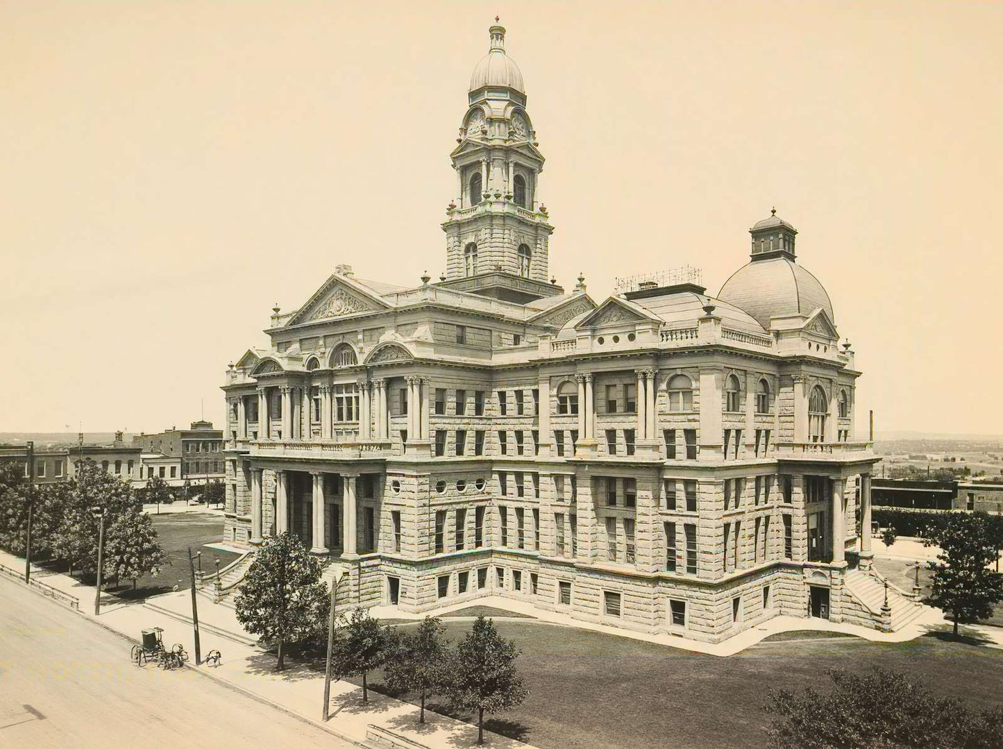 Tarrant County Court House Fort Worth 1907 Vintage Print (7 Sizes) - Acid Free