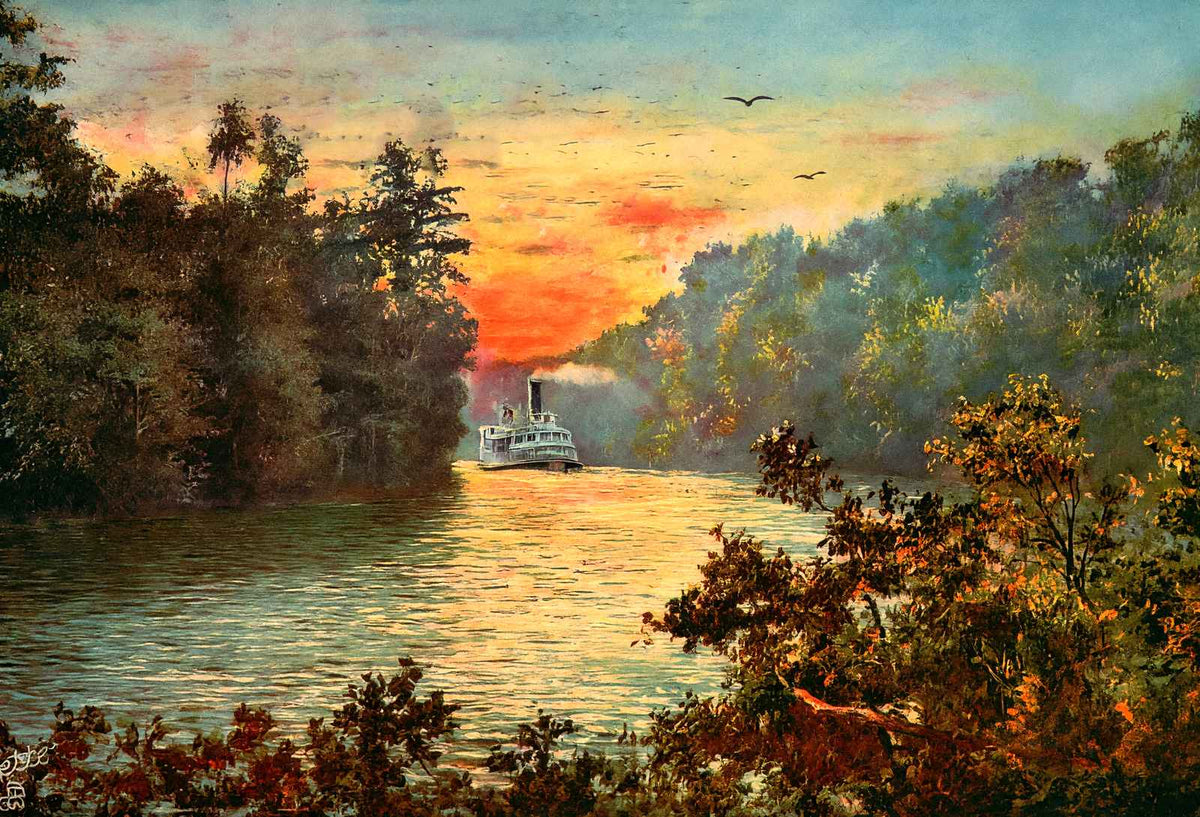 Tchefuncta River LA in 1907 Vintage Print (7 Sizes) - Premium Print
