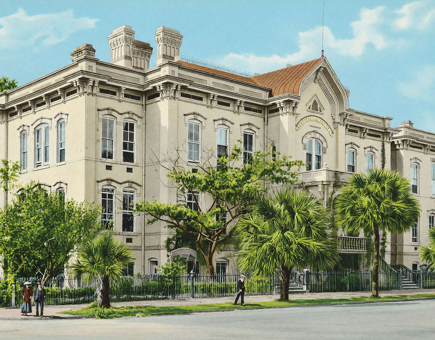 Telfair Hospital Savannah GA in 1905 Vintage Print (7 Sizes) - Premium Print