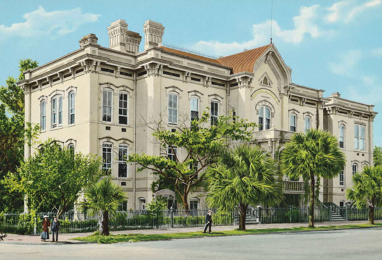 Telfair Hospital Savannah GA in 1905 Vintage Print (7 Sizes) - Premium Print