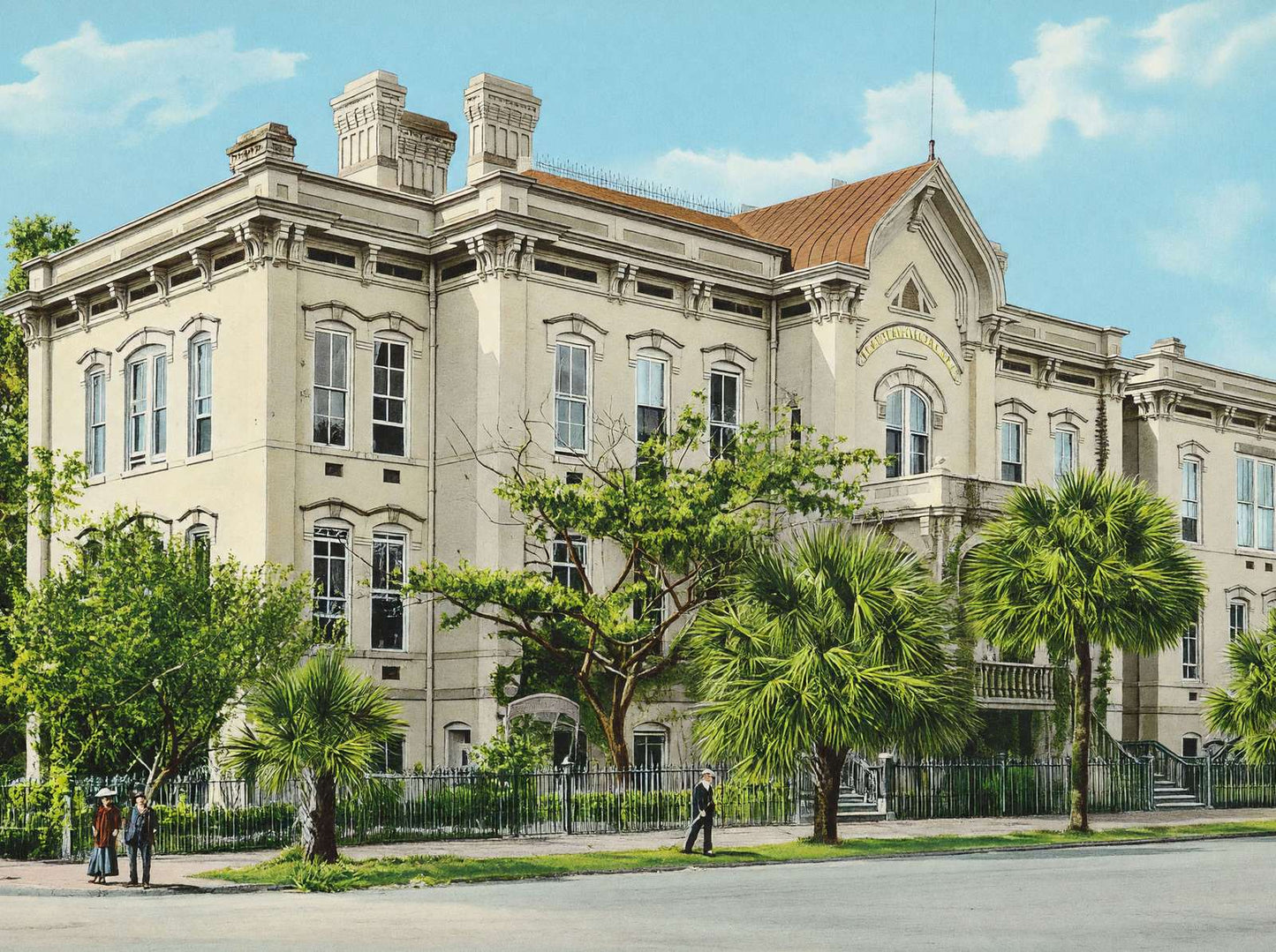 Telfair Hospital Savannah GA in 1905 Vintage Print (7 Sizes) - Premium Print