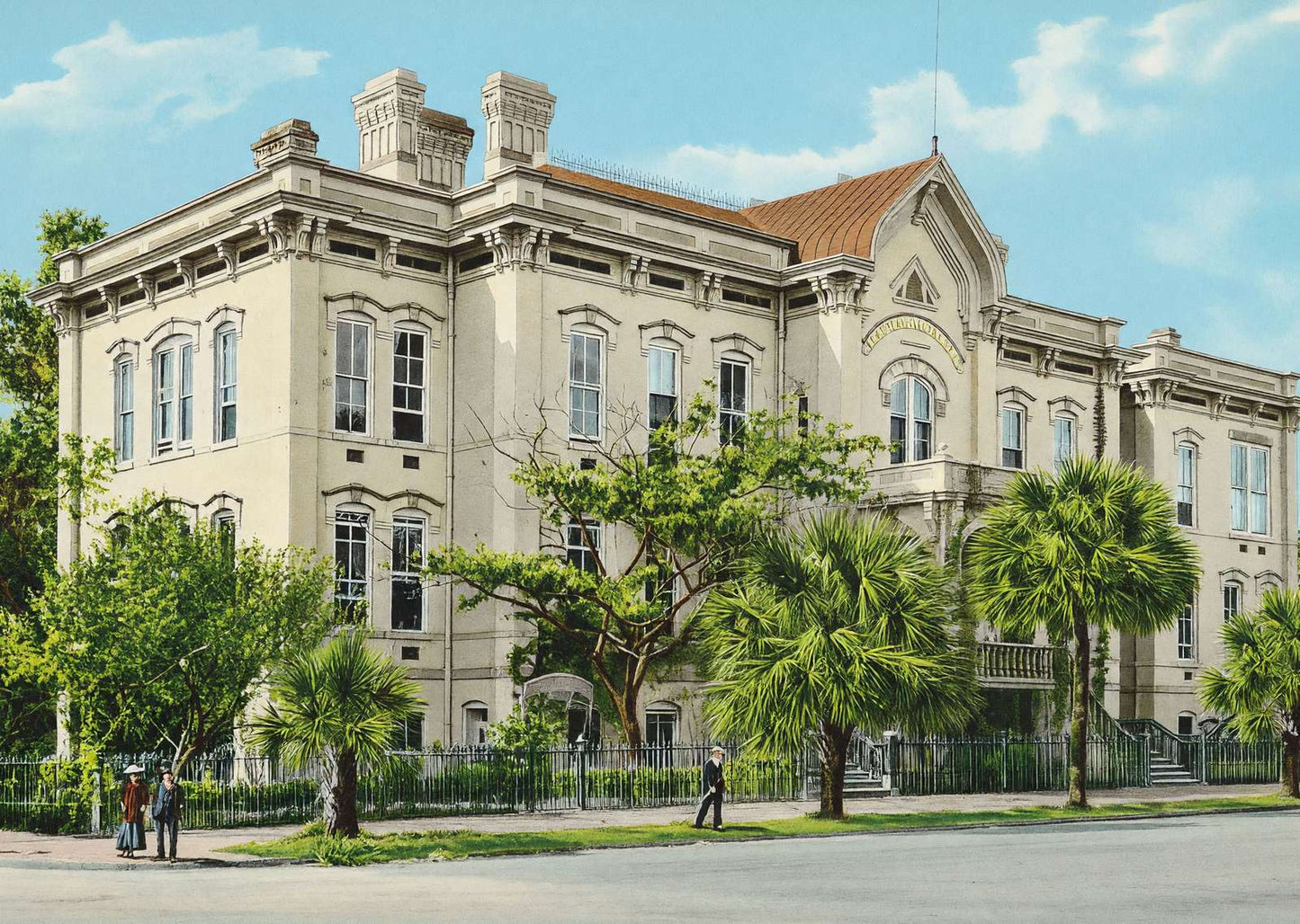 Telfair Hospital Savannah GA in 1905 Vintage Print (7 Sizes) - Premium Print