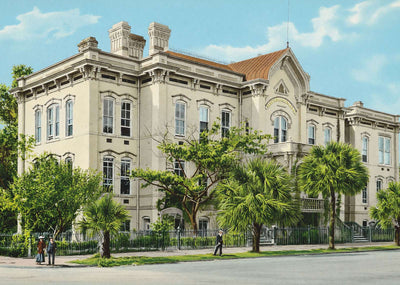Telfair Hospital Savannah GA in 1905 Vintage Print (7 Sizes) - Premium Print